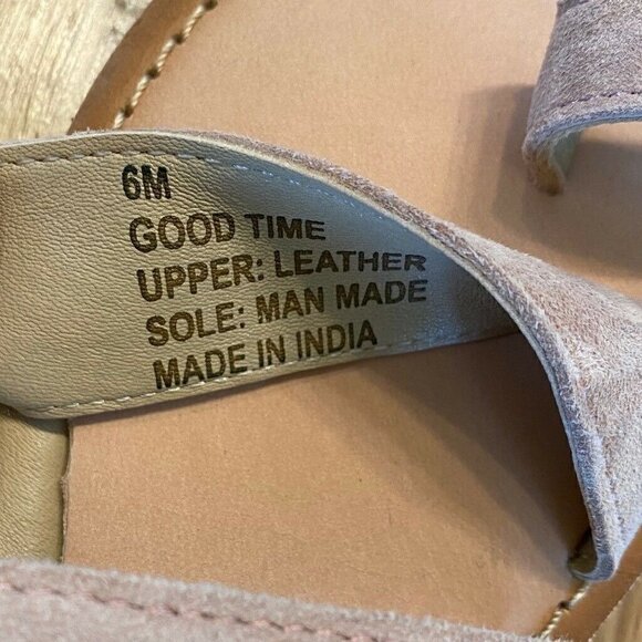 Matisse Good Time Flat Sandals Beige Suede 6 - Picture 9 of 9